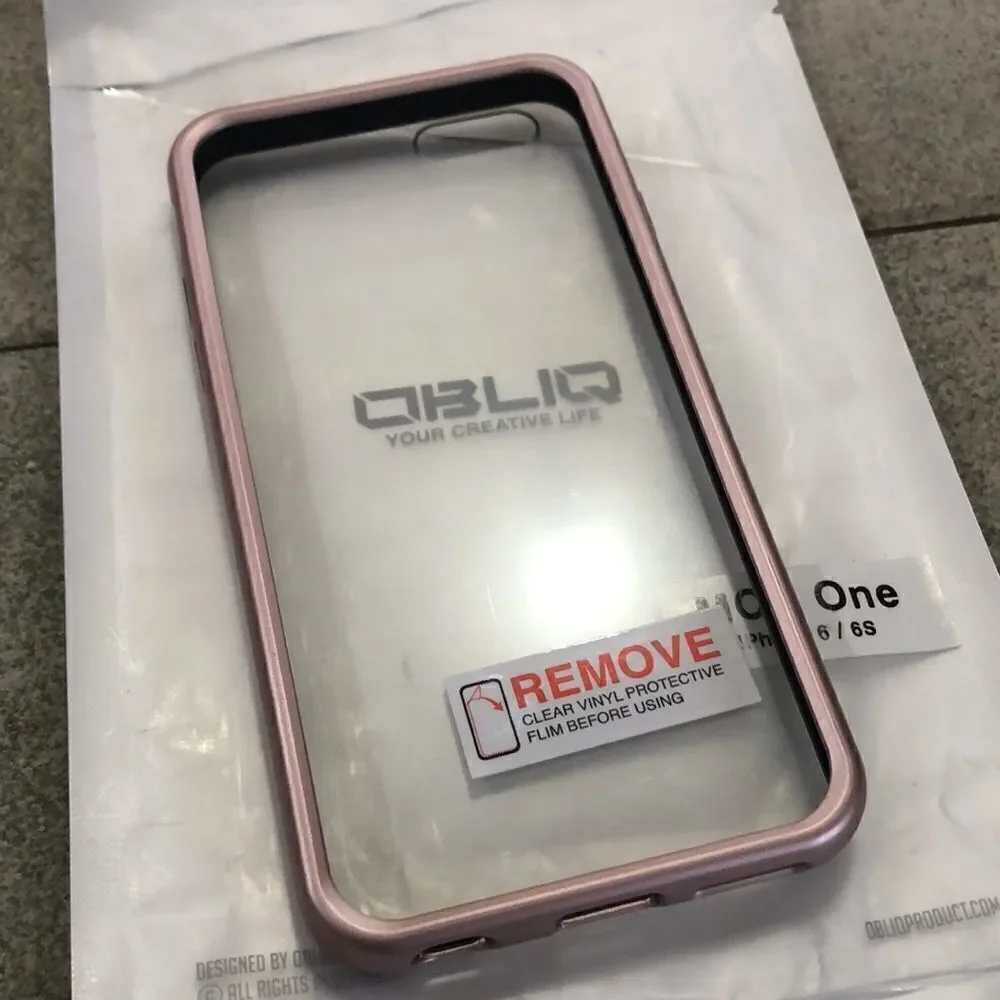 NEW Rose gold iPhone 6/6s Phone case clear with rose gold bumper.